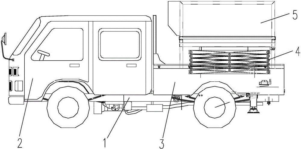 Shear-fork type insulation overhead work platform car