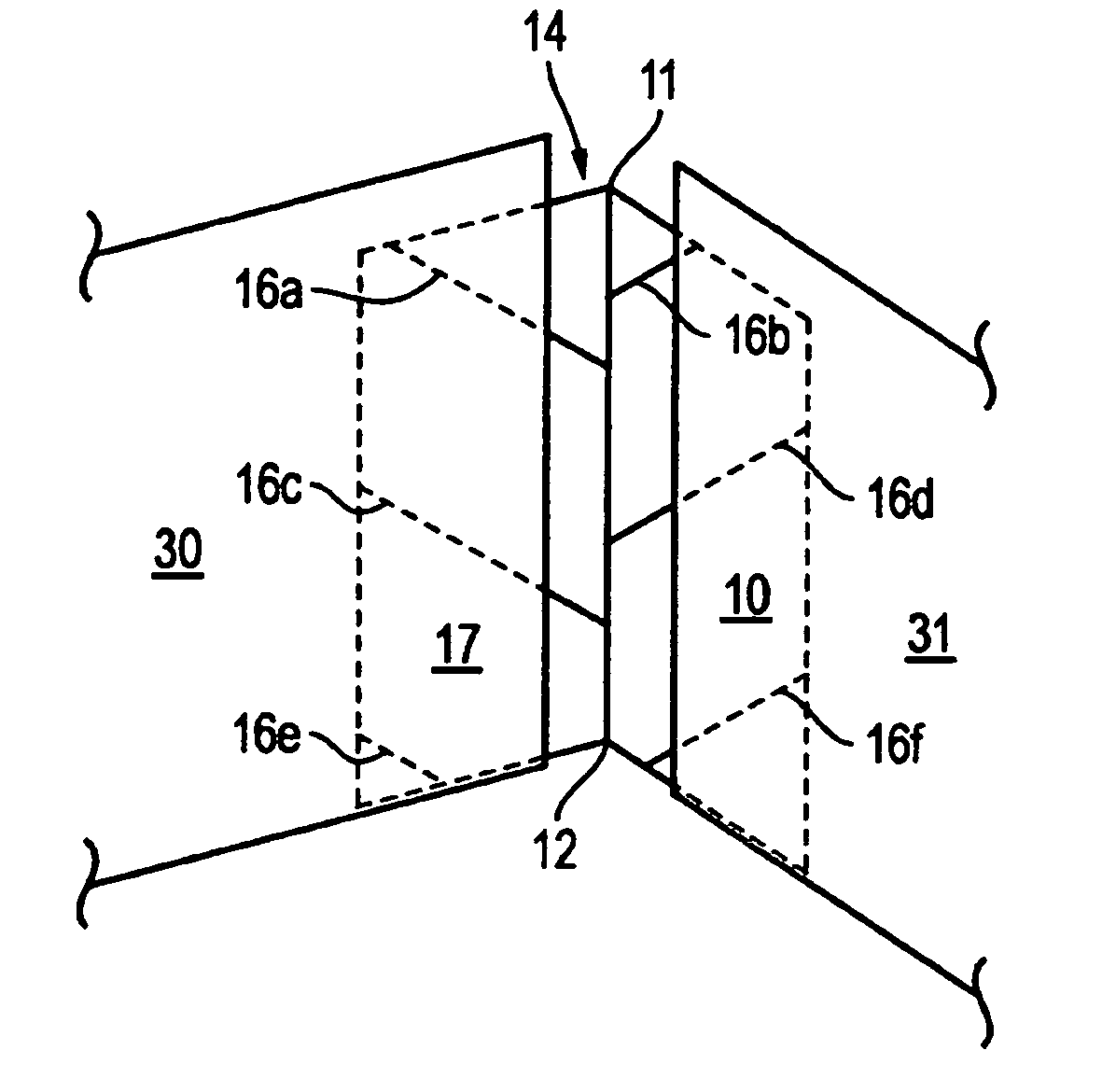 Directional flow flashing