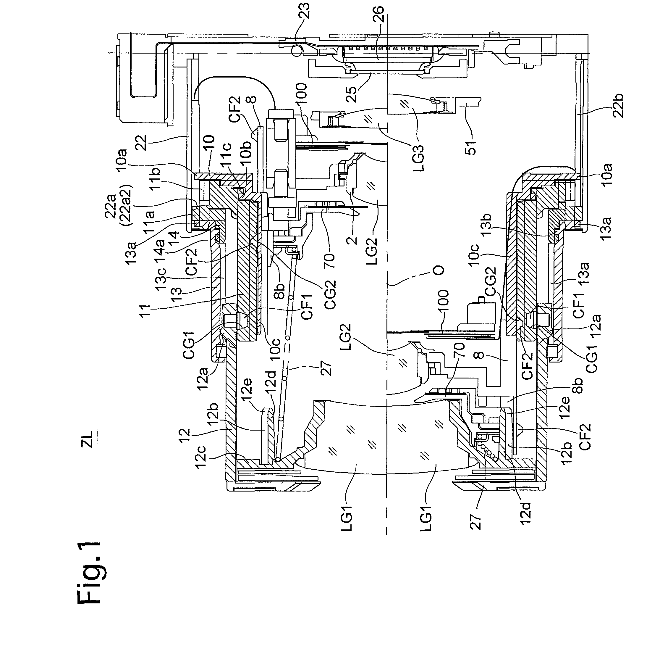 Linear guide mechanism of lens barrel