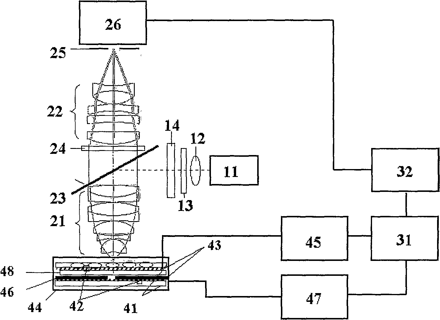 Micro-nano system fluid chip detection system and detection method