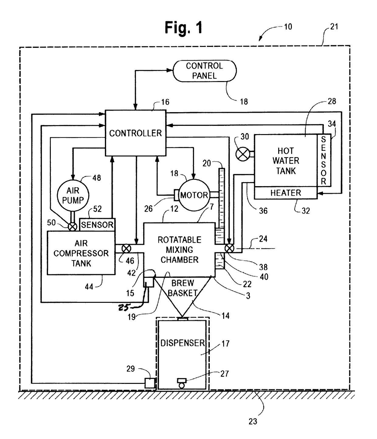 Method of brewing a beverage with an electric, automatic beverage maker