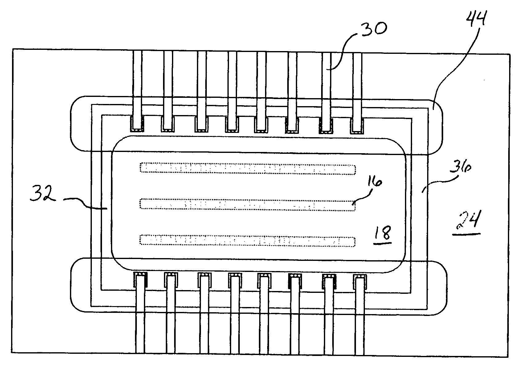 Method of applying an encapsulant material to an ink jet printhead