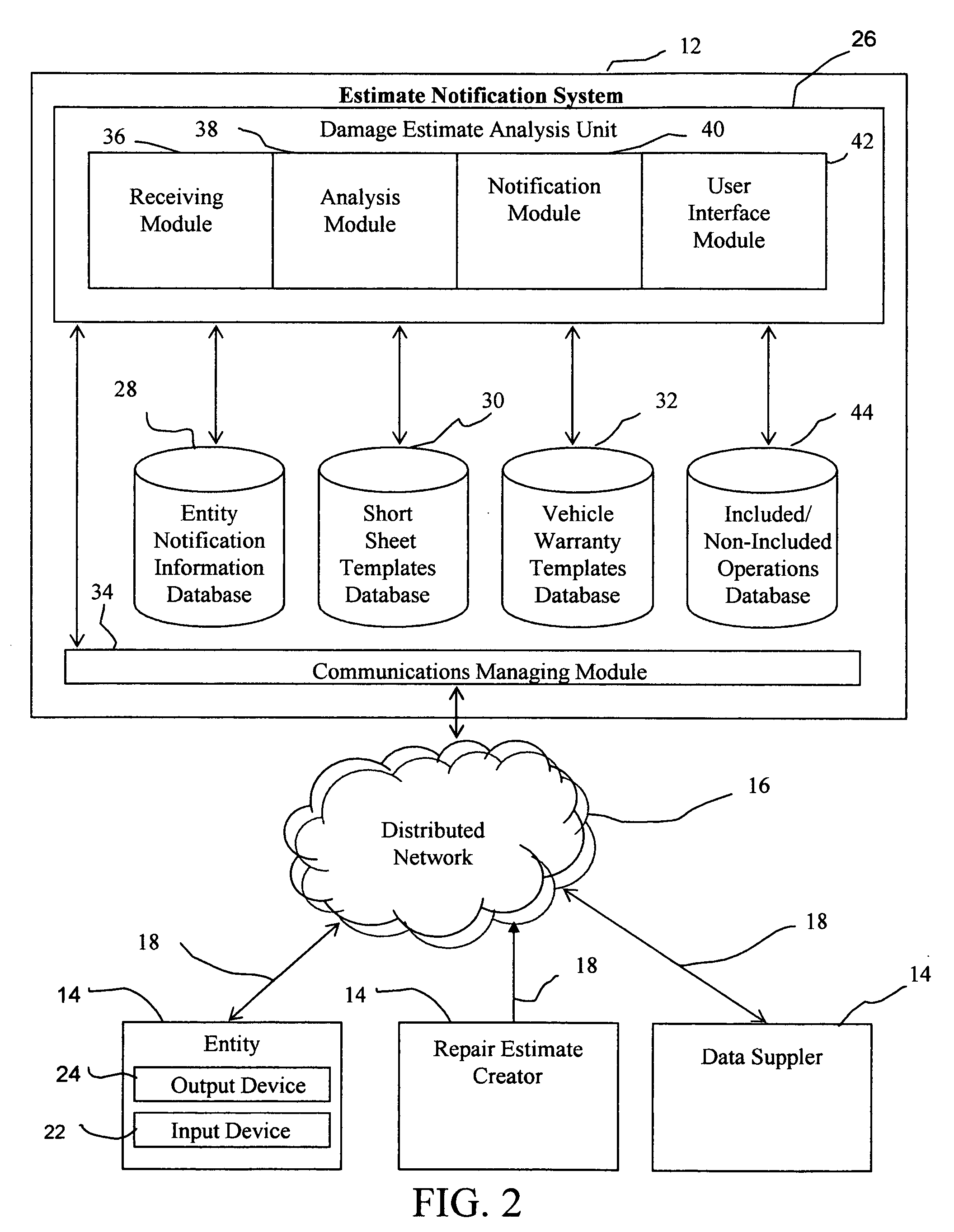 Systems and methods for creating and reviewing vehicle damage repair estimates, and notifying entities of issues relating to manufacturer's warranty or repair content