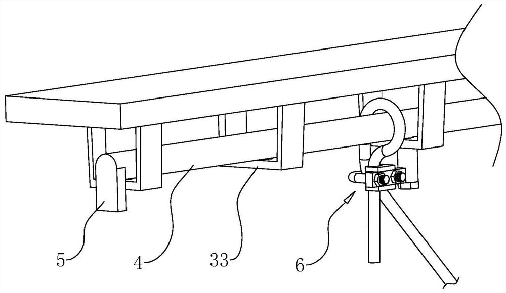 Highway tunnel jet fan supporting structure bearing capacity detection device and detection method