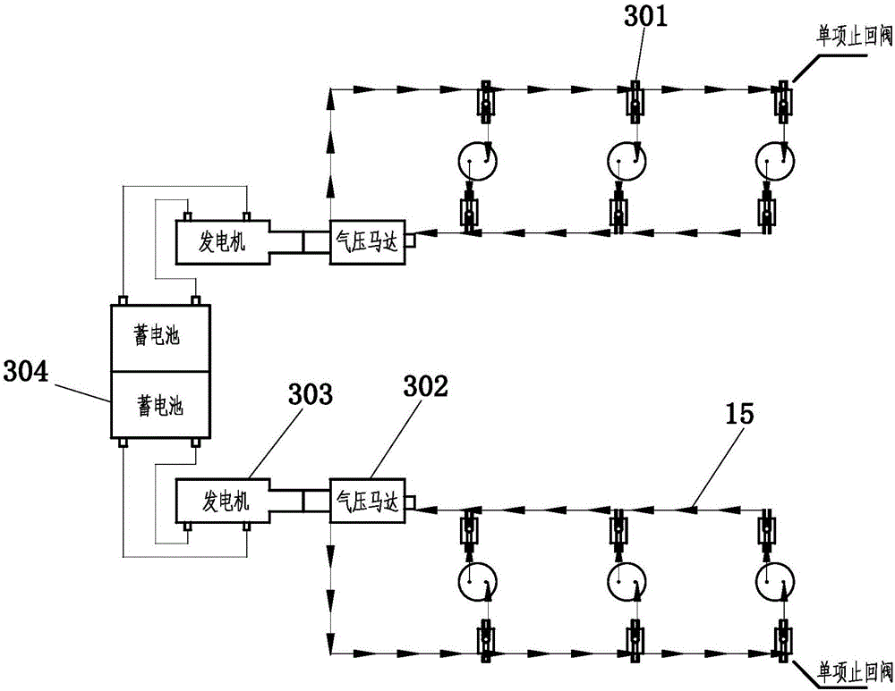 Power generation device for semi-trailer