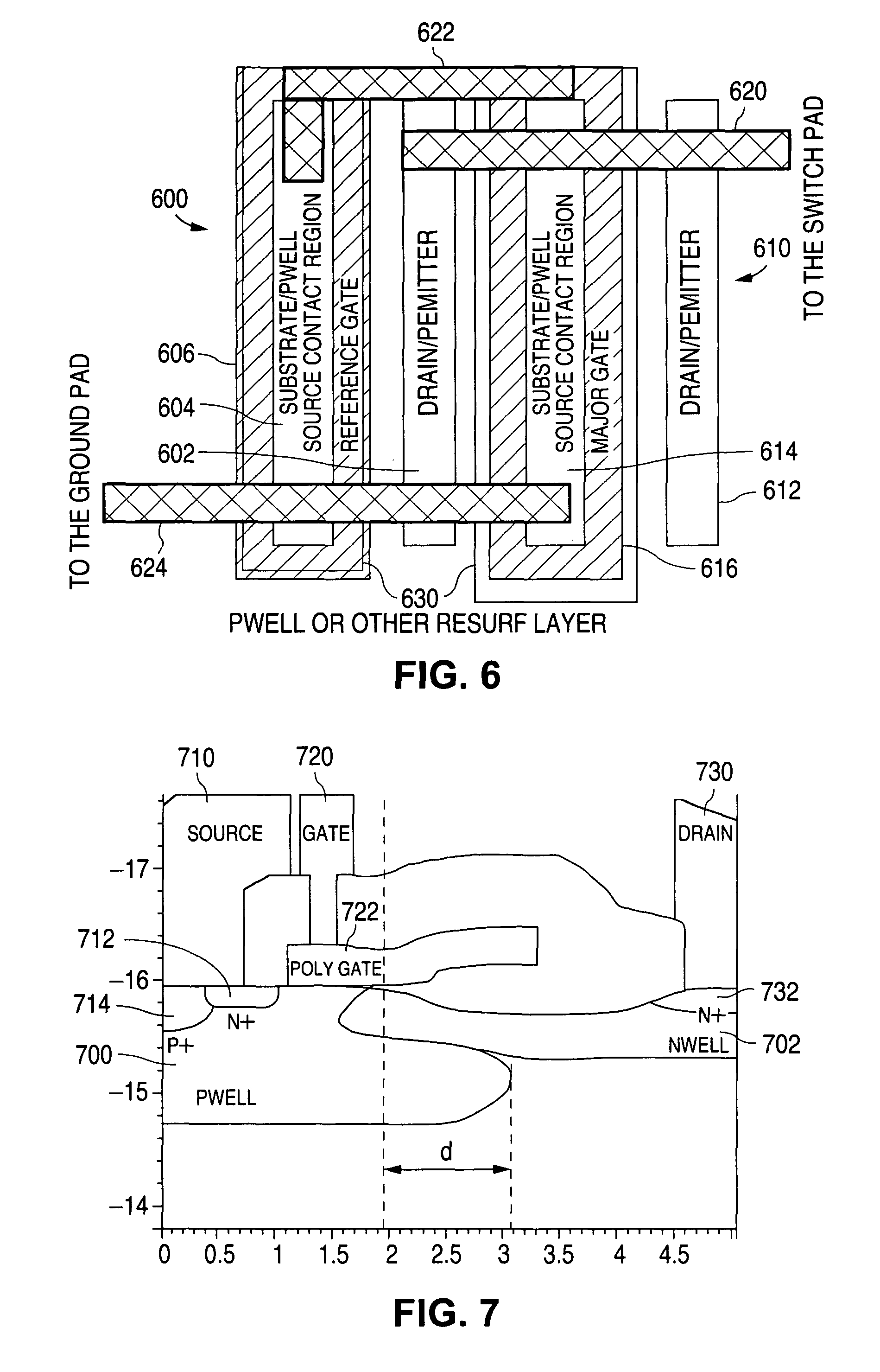 High voltage ESD LDMOS-SCR with gate reference voltage