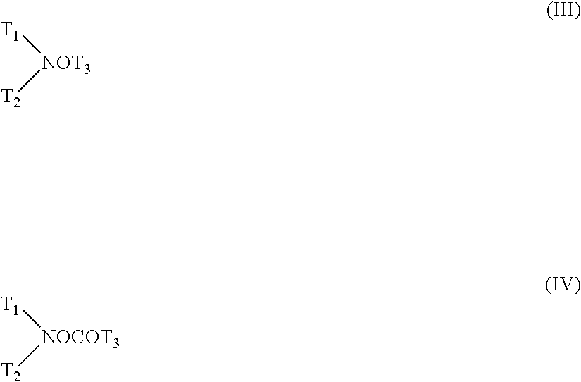 Polyester and polyamide compositions of low residual aldehyde content