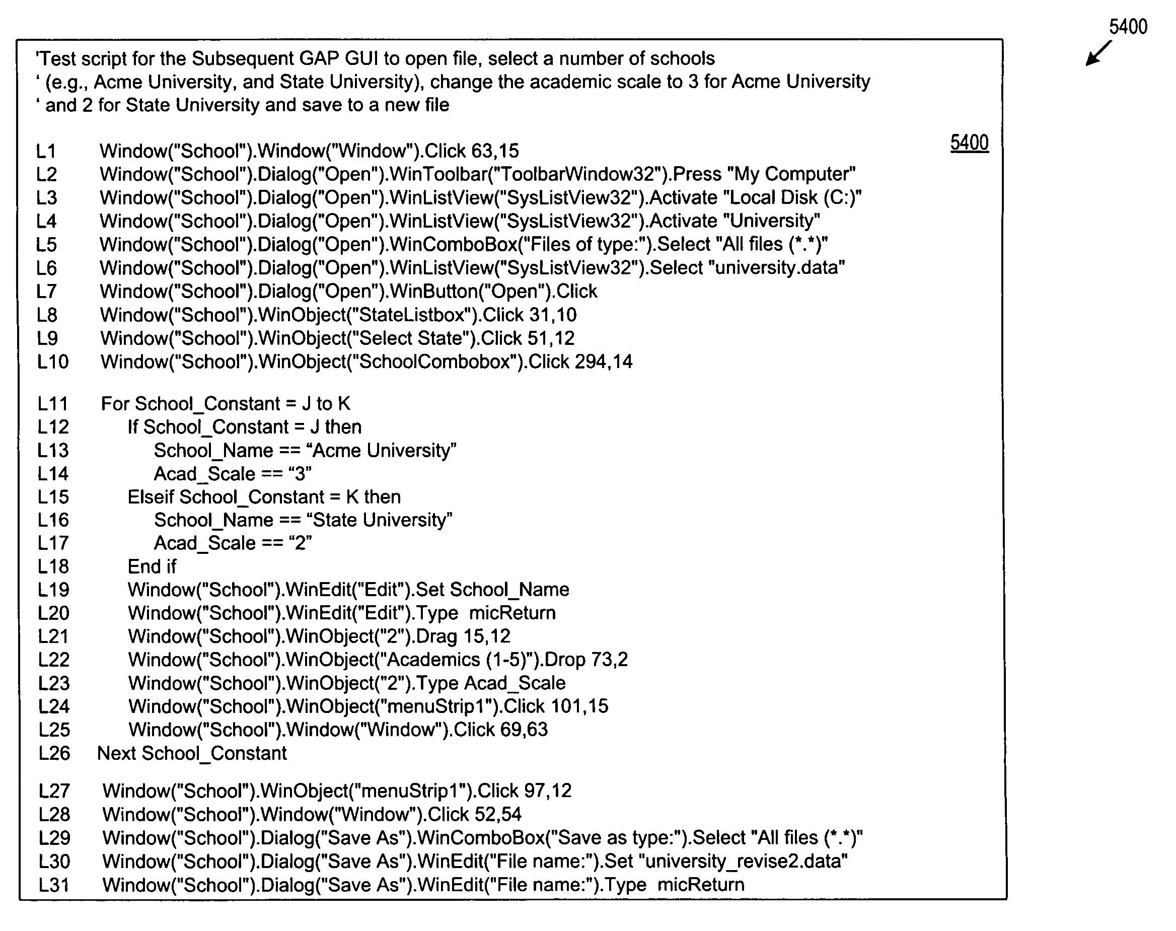 Test script transformation architecture