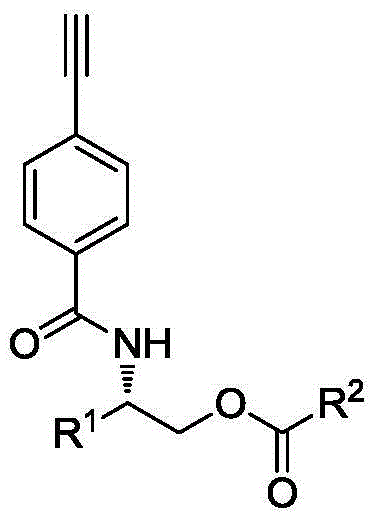 Phenylacetylene derivative with ester group on lateral base band and preparation, polymerization and application methods