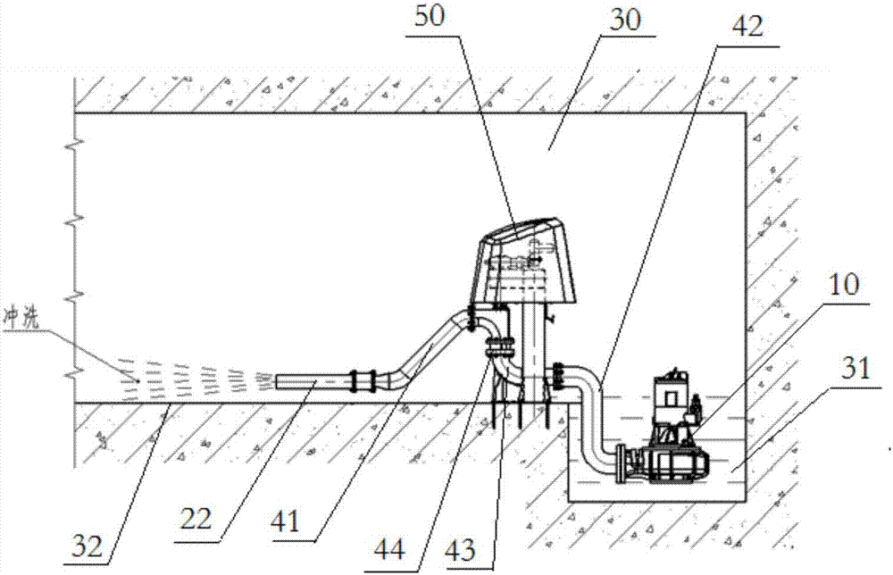 Rainwater storage tank ejection-type flushing device, control method and rainwater storage tank