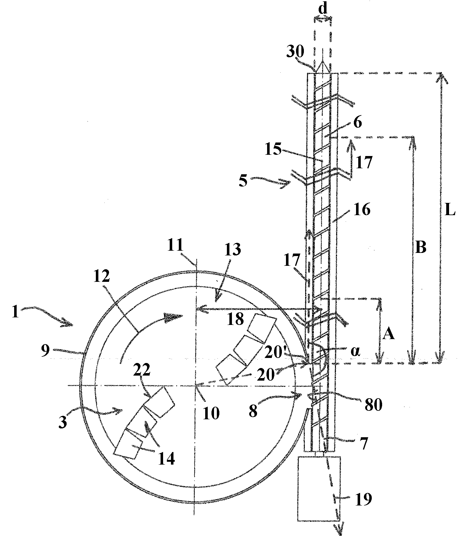 Apparatus for processing plastic material