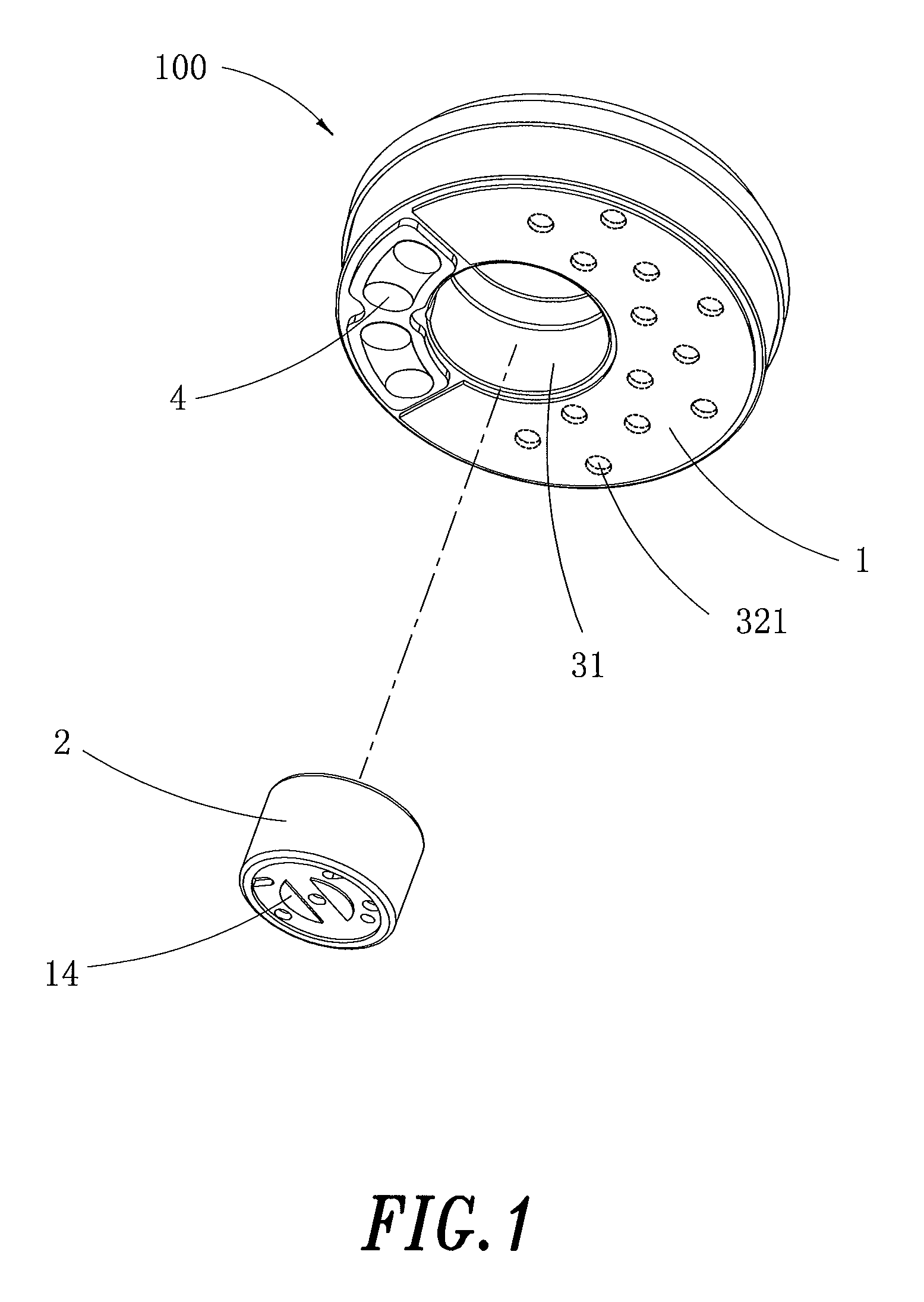 Off-axial audio speaker using single audio source