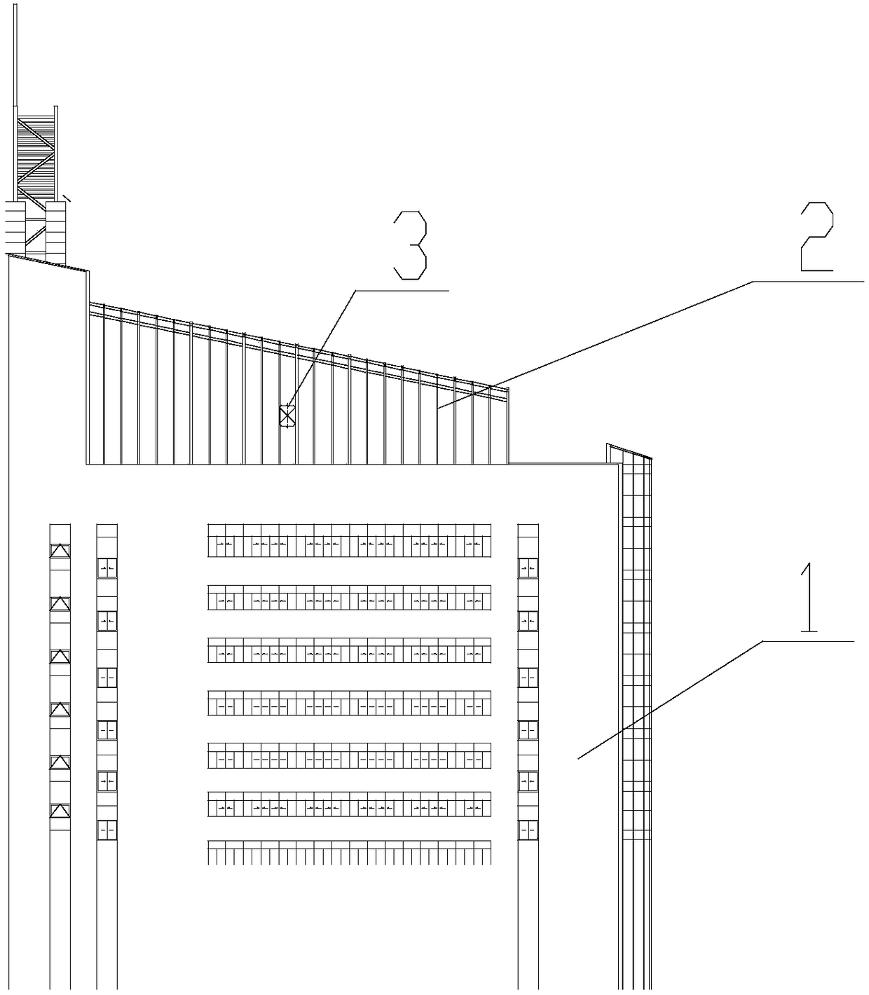 A wind energy curtain wall