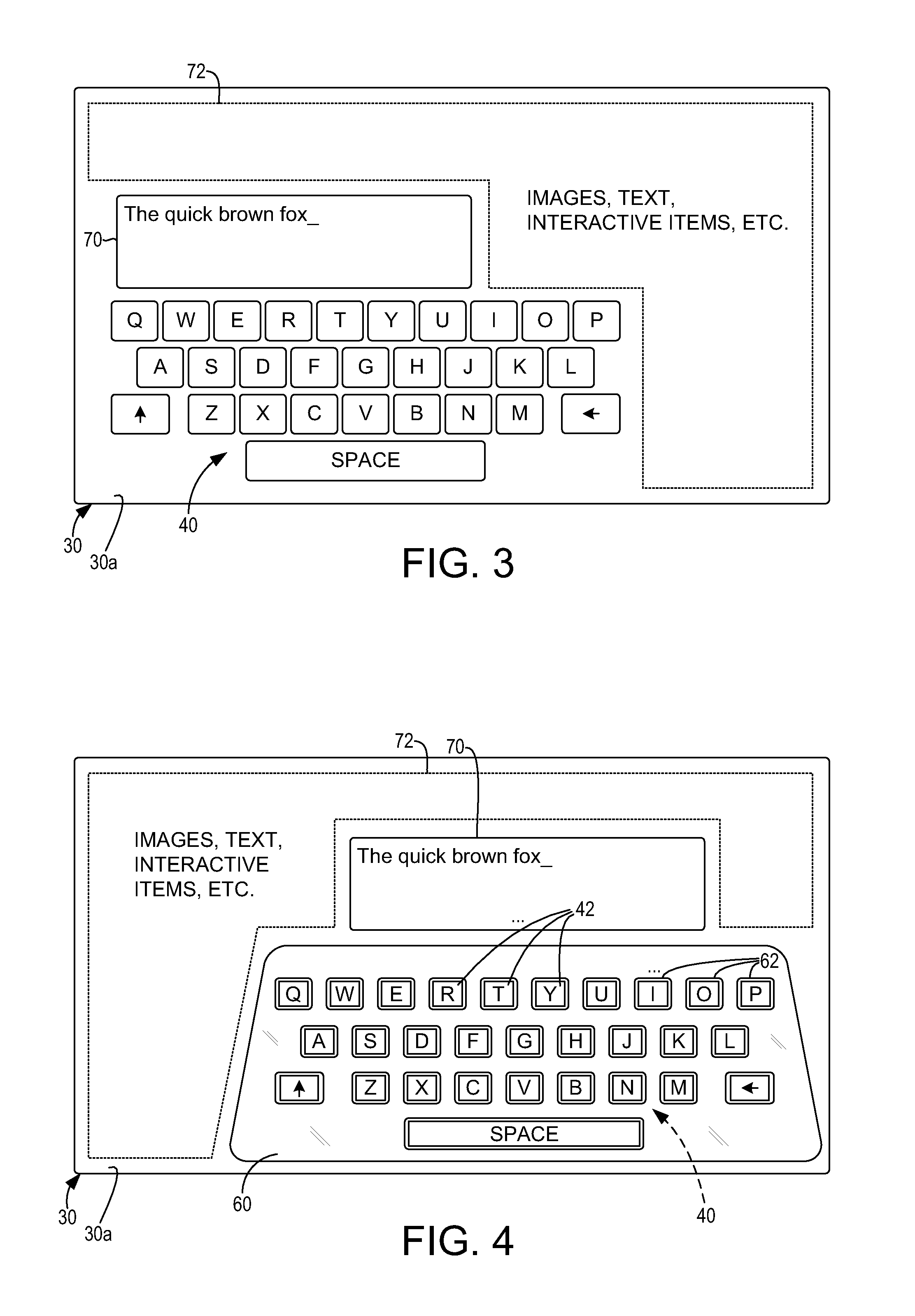 Tactile overlay for virtual keyboard