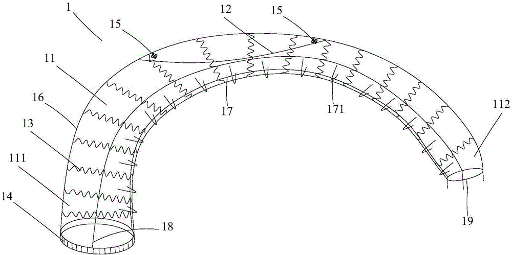 Covered stent for aortic dissection surgery, delivery device and use method thereof