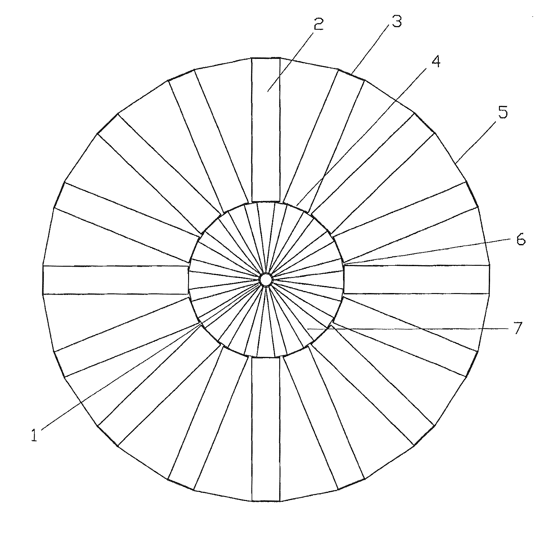 Space based rotating film solar battery array