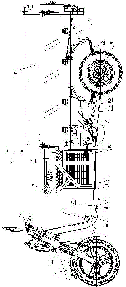 Pedal sitting type electric tricycle