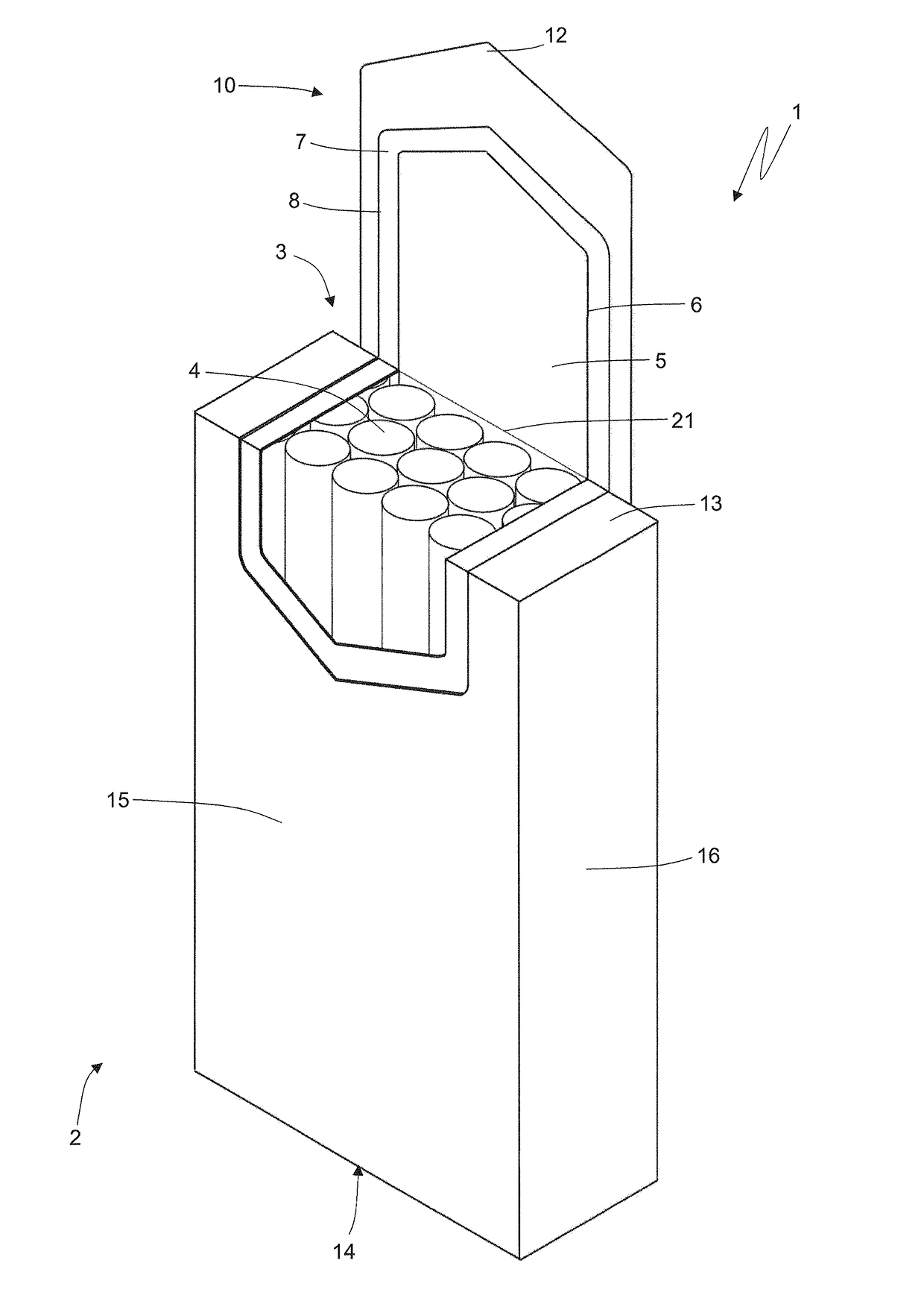 Packet with a reclosable sealing panel