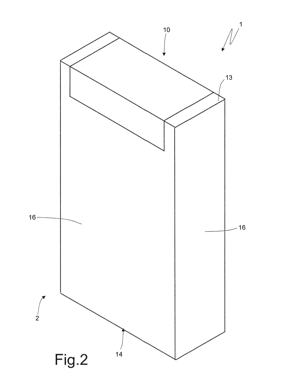 Packet with a reclosable sealing panel