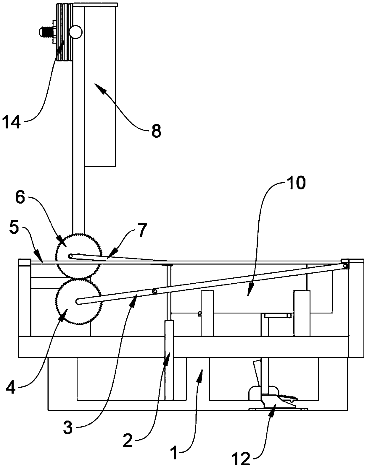 Automatic blank cutting device for civil building glazed tile production