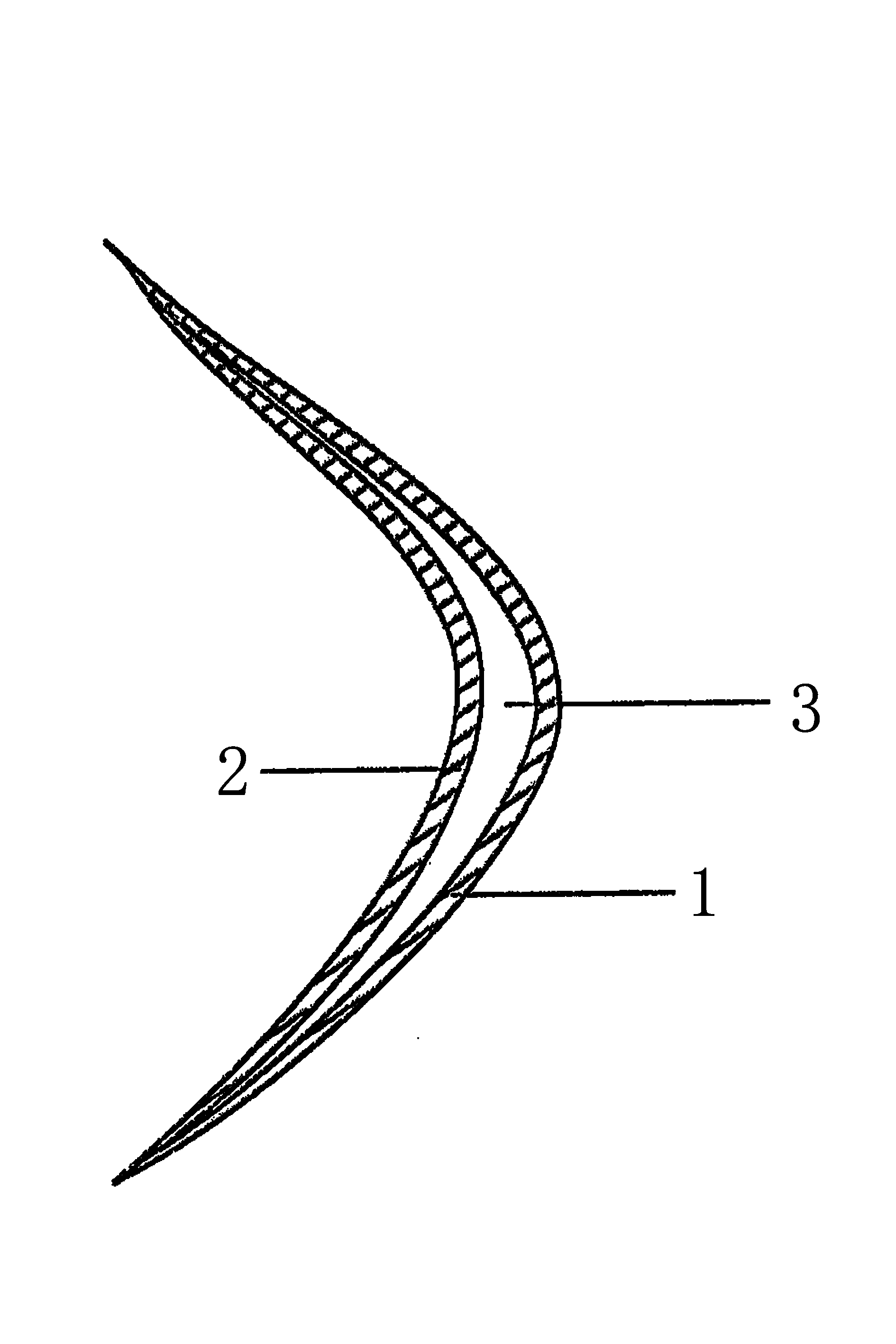 Hollow composite bra cup structure