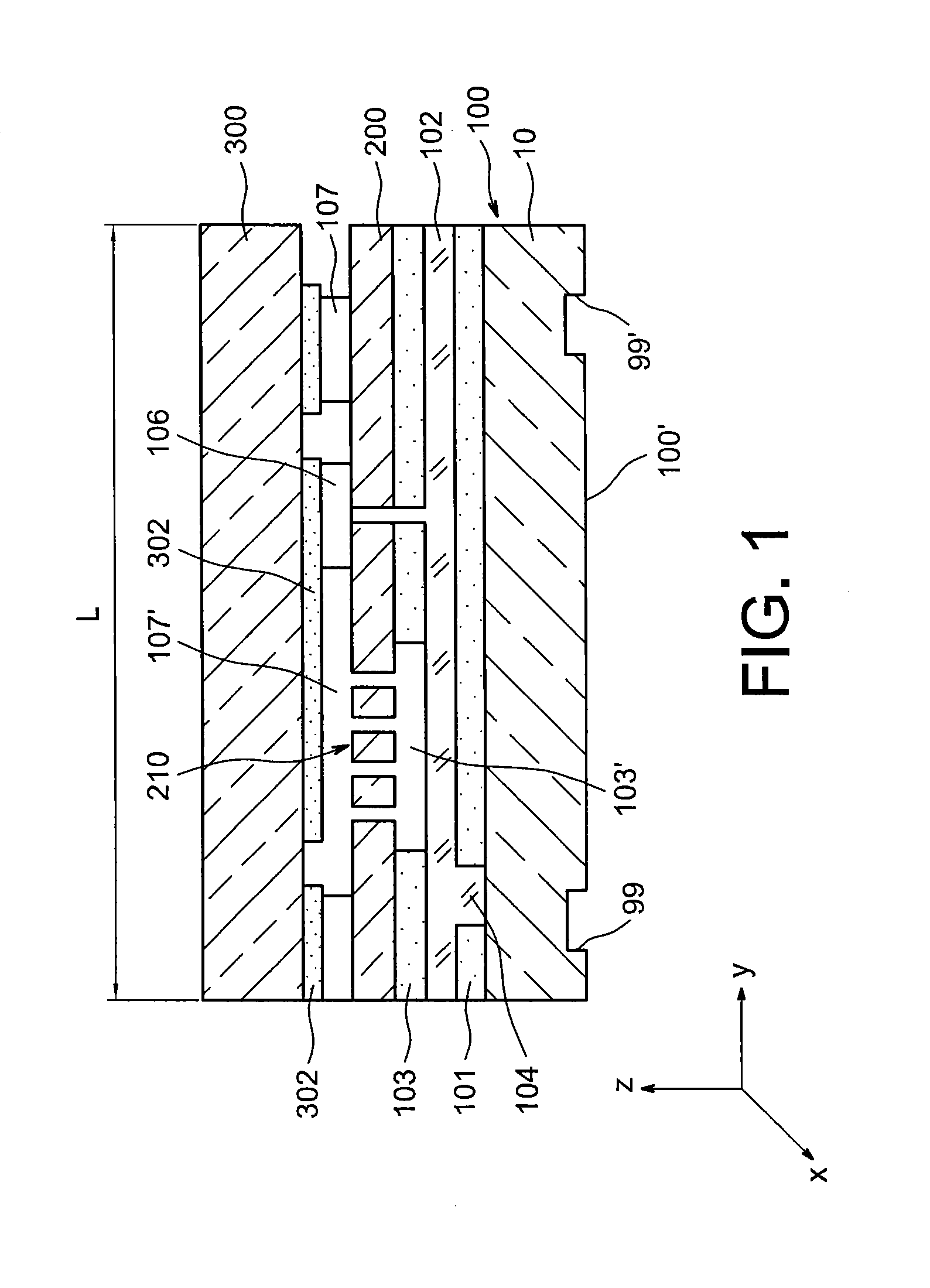 Method for production of a structure with a buried electrode by direct transfer and stucture obtained in this manner