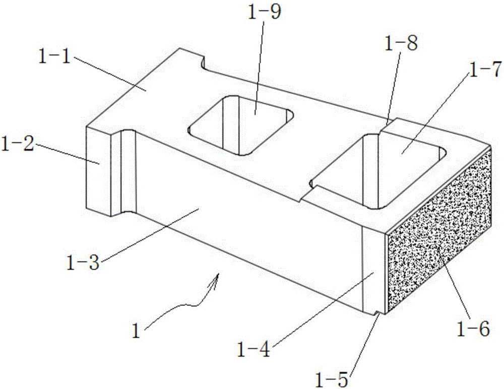 Inclined slope ecological large retaining earth block