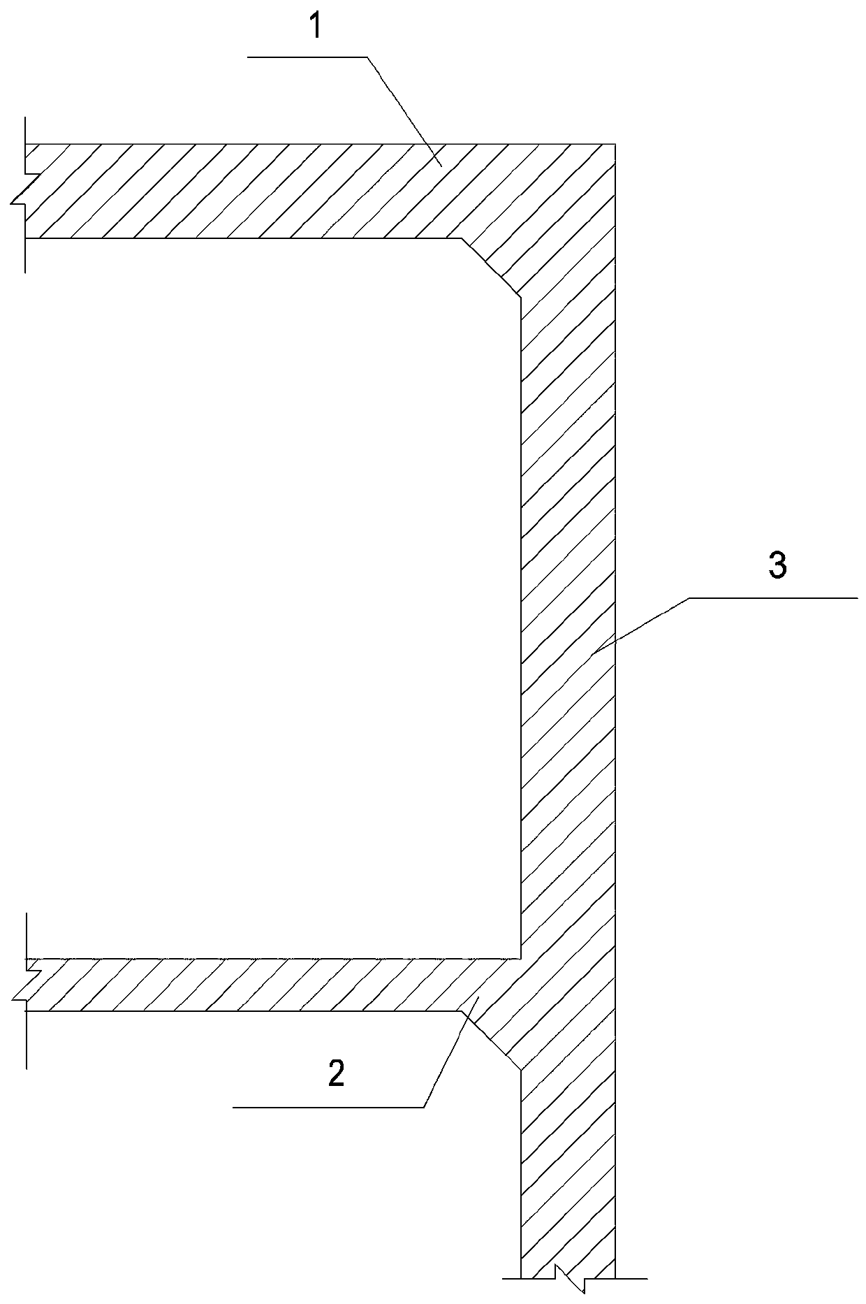 Reconstruction and extension engineering connector structure based on C-shaped grip beam and construction method thereof