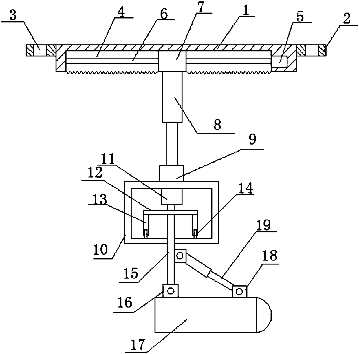 Projecting device which is convenient to adjust and is used for meeting room