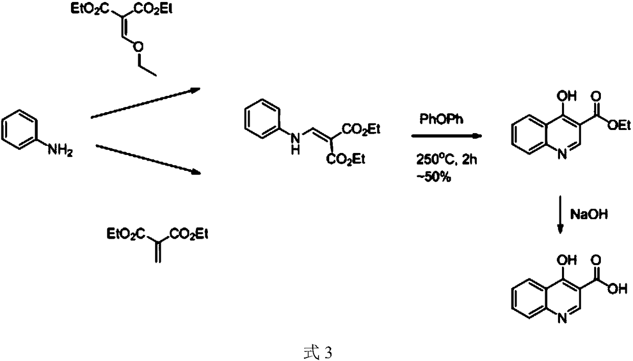 The preparation method of 4-hydroxyquinoline-3-formic acid