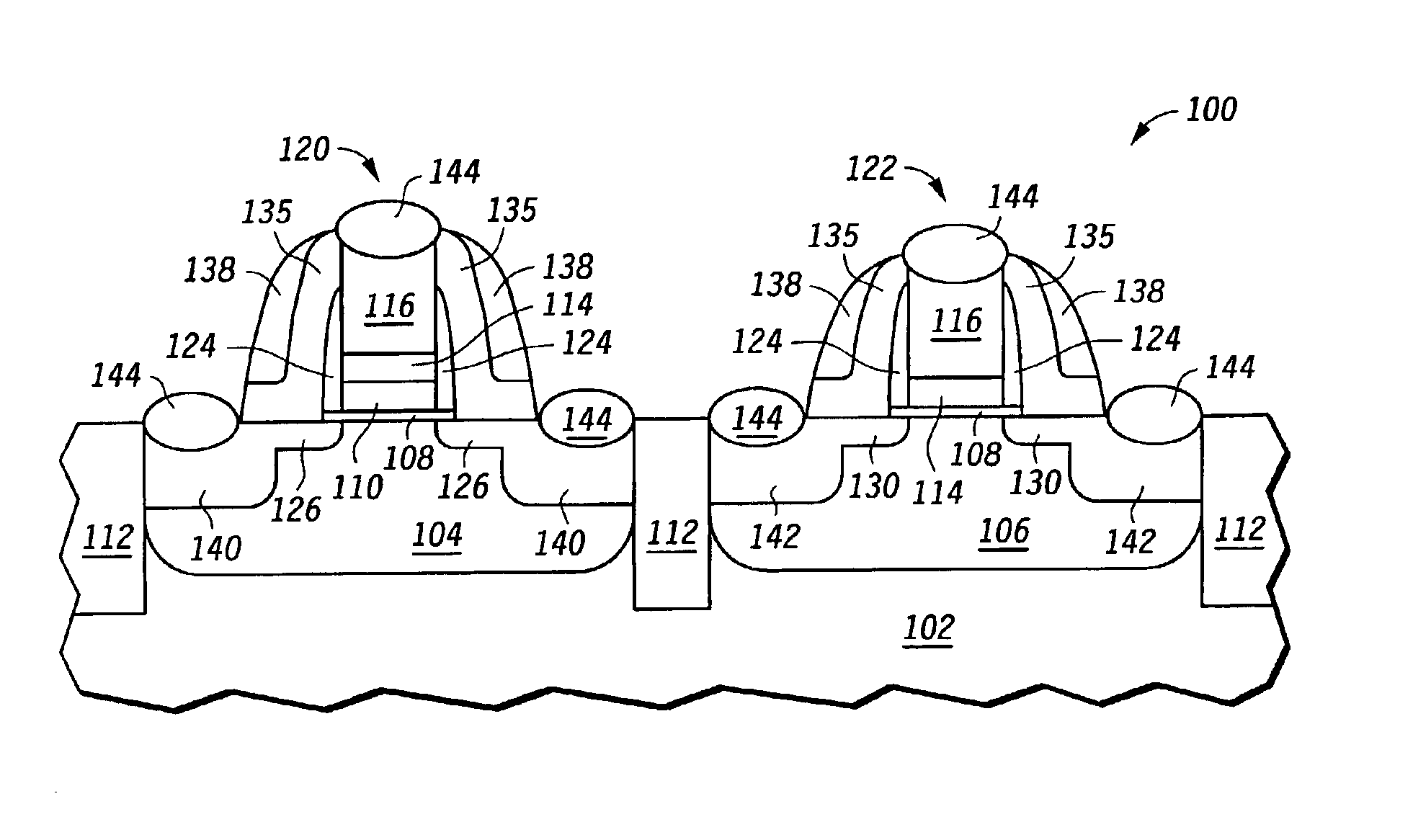 Capped dual metal gate transistors for CMOS process and method for making the same