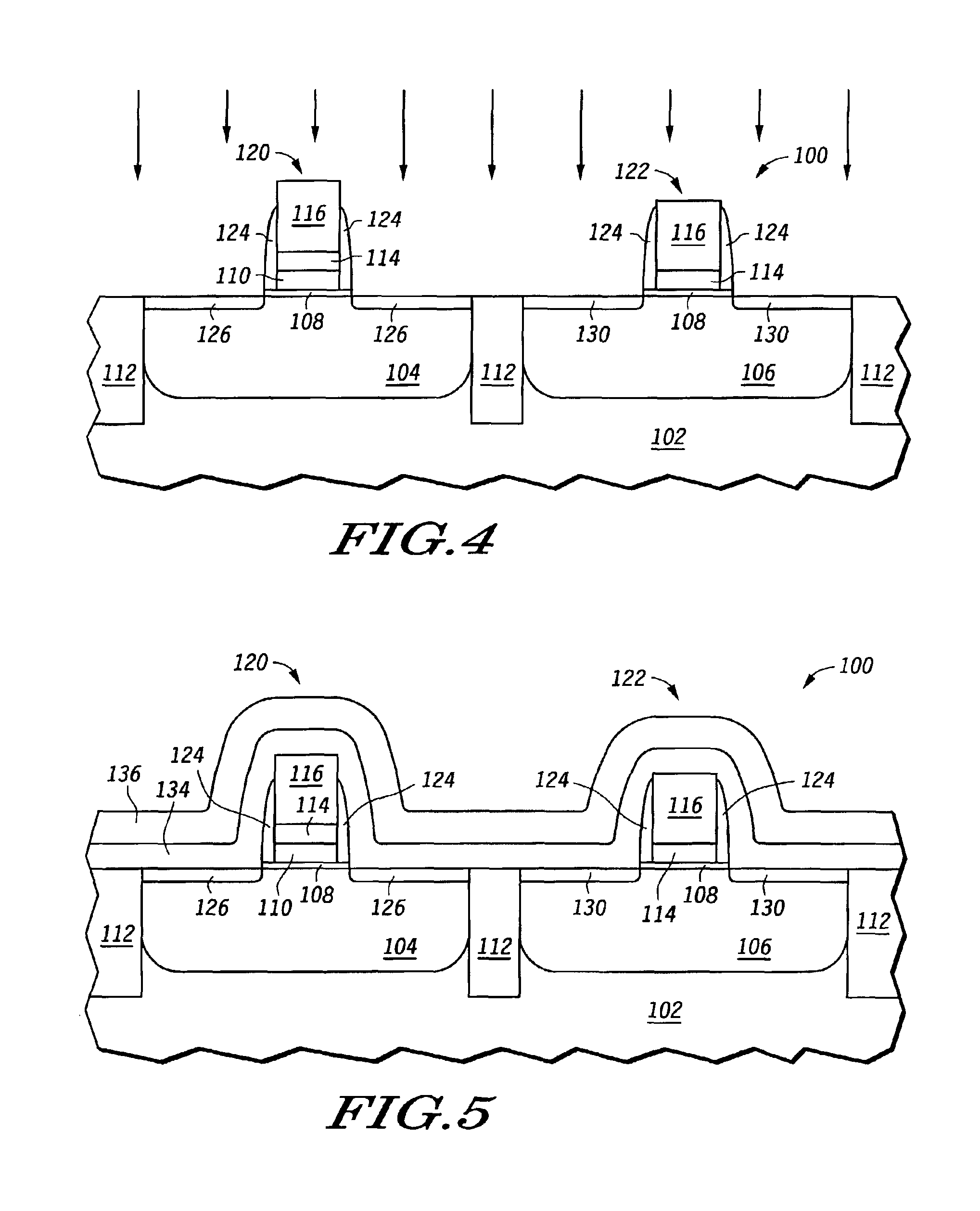 Capped dual metal gate transistors for CMOS process and method for making the same