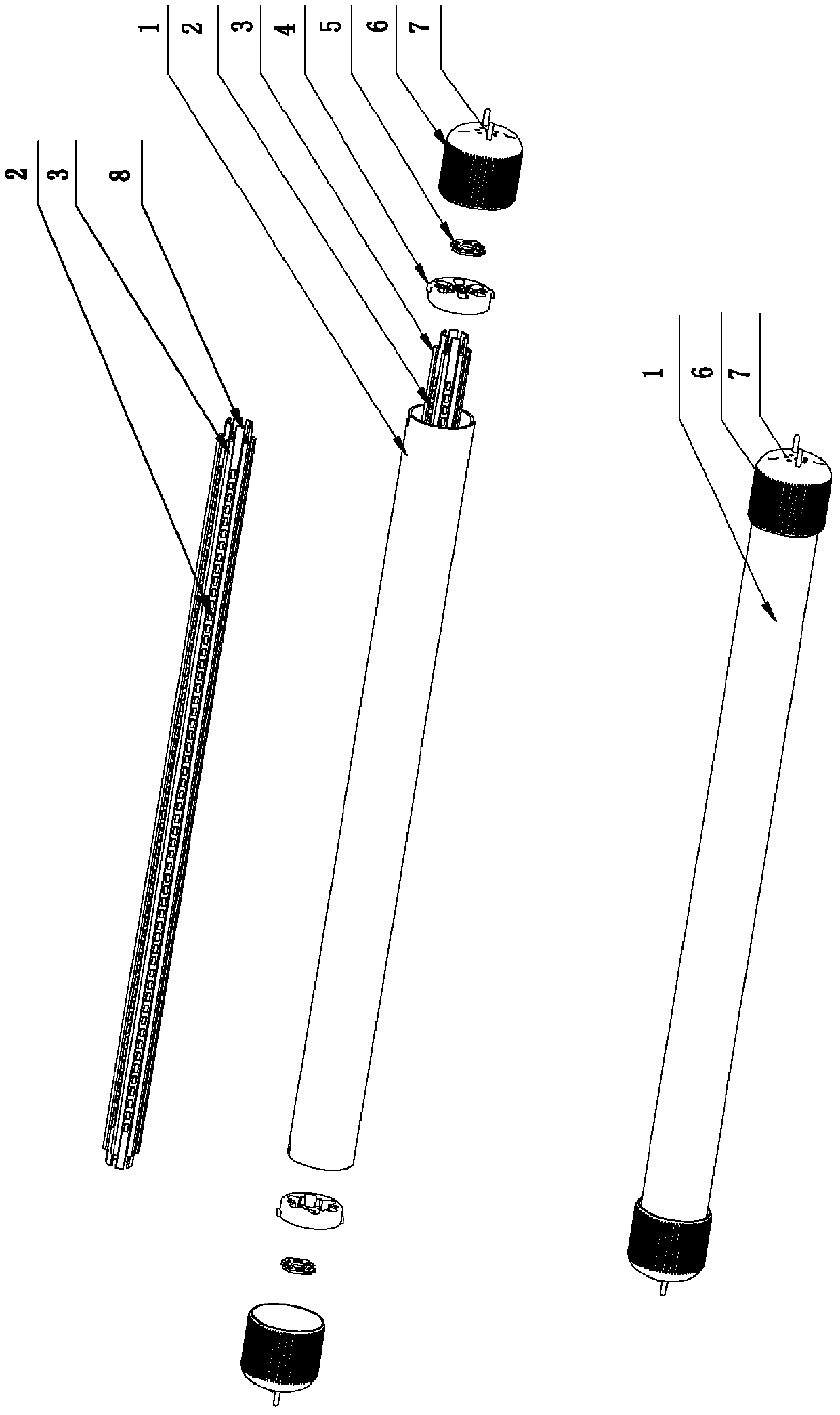 LED (Light-emitting Diode) tubing lamp