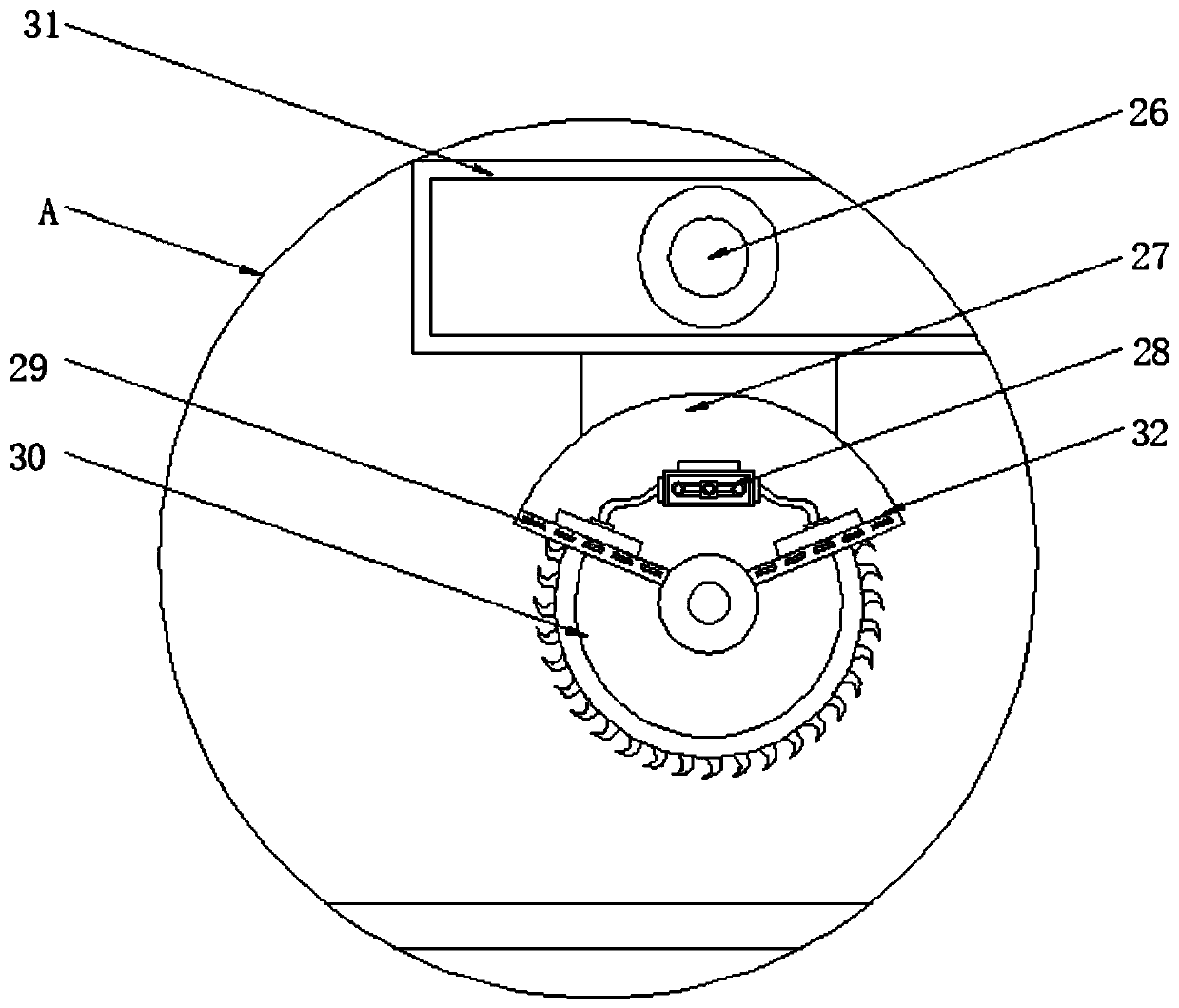 Automatic cutting device for inclined end face of PLC chip