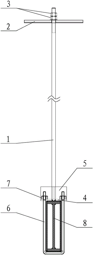 Lifting rod assembly structure for pipe type wet electric dust remover