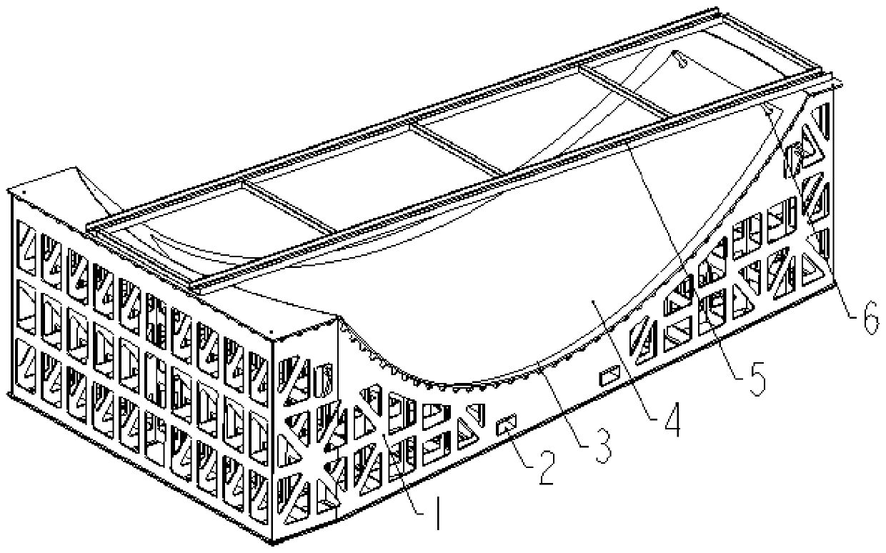 A device for vacuum creep aging forming of complex curvature aluminum alloy components