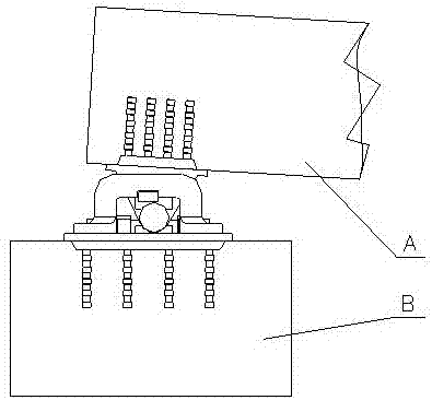 Pulling-pressing shaft type monorail beam supporting seat