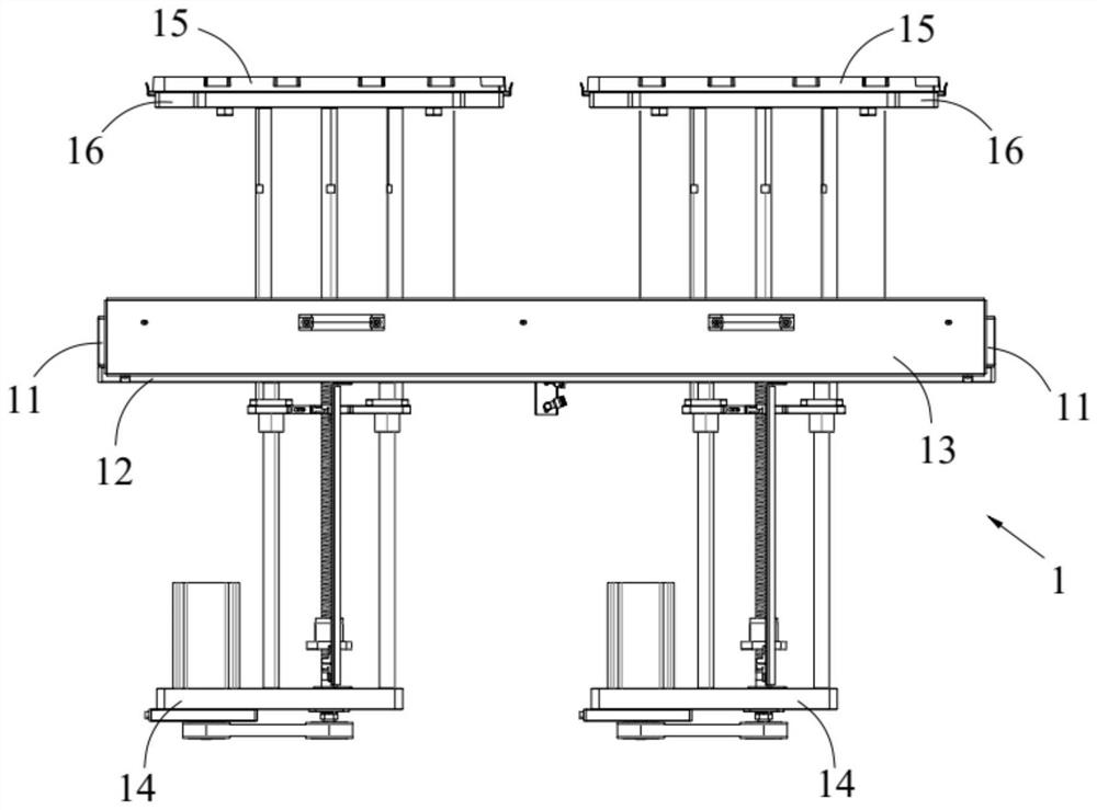 Dual-purpose feeding and discharging device for feeding and tray recovery