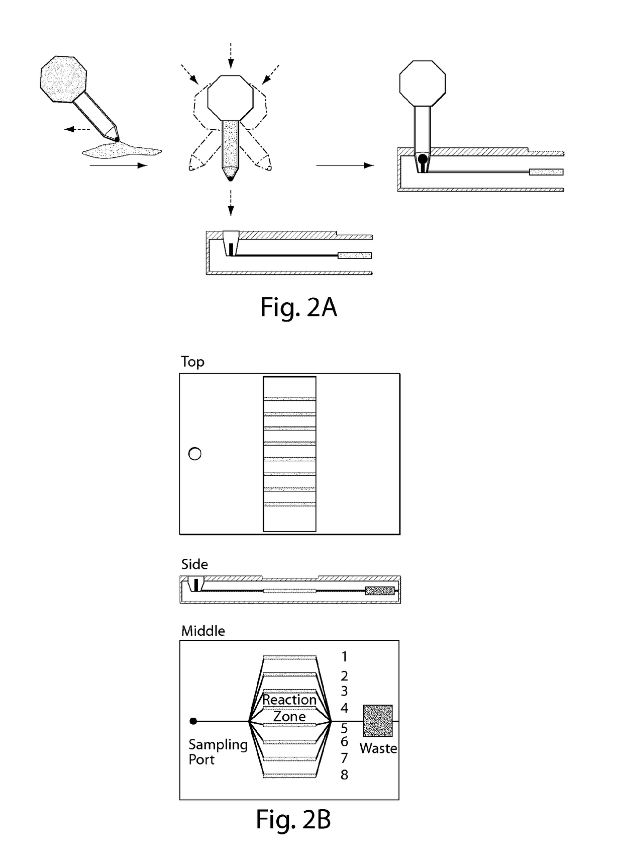 Device and methods for detection of analytes including use of a colorimetric barcode