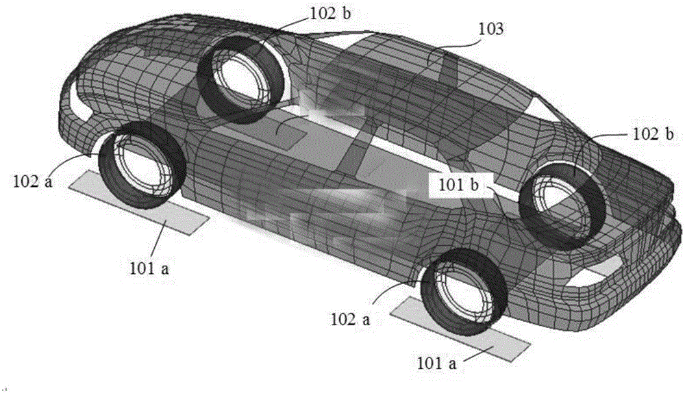 Capacitor type wireless charging system capable of receiving electric energy through tyres