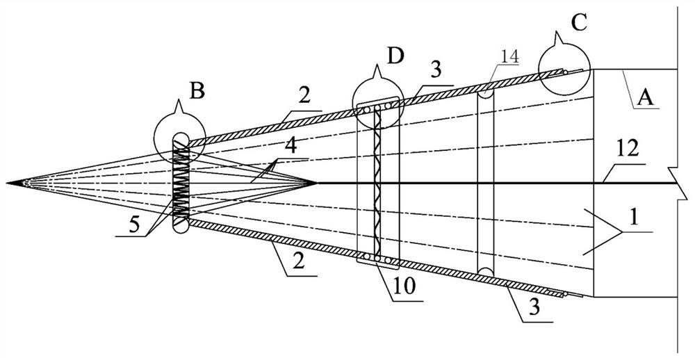 Tunnel advance horizontal jet grouting pile built-in steel pipe positioning device