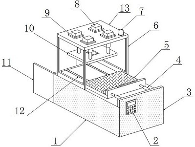 A rapid flattening device for carton production