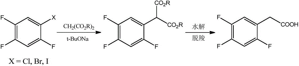 Novel method for preparing 2,4,5-trifluoro phenylacetic acid