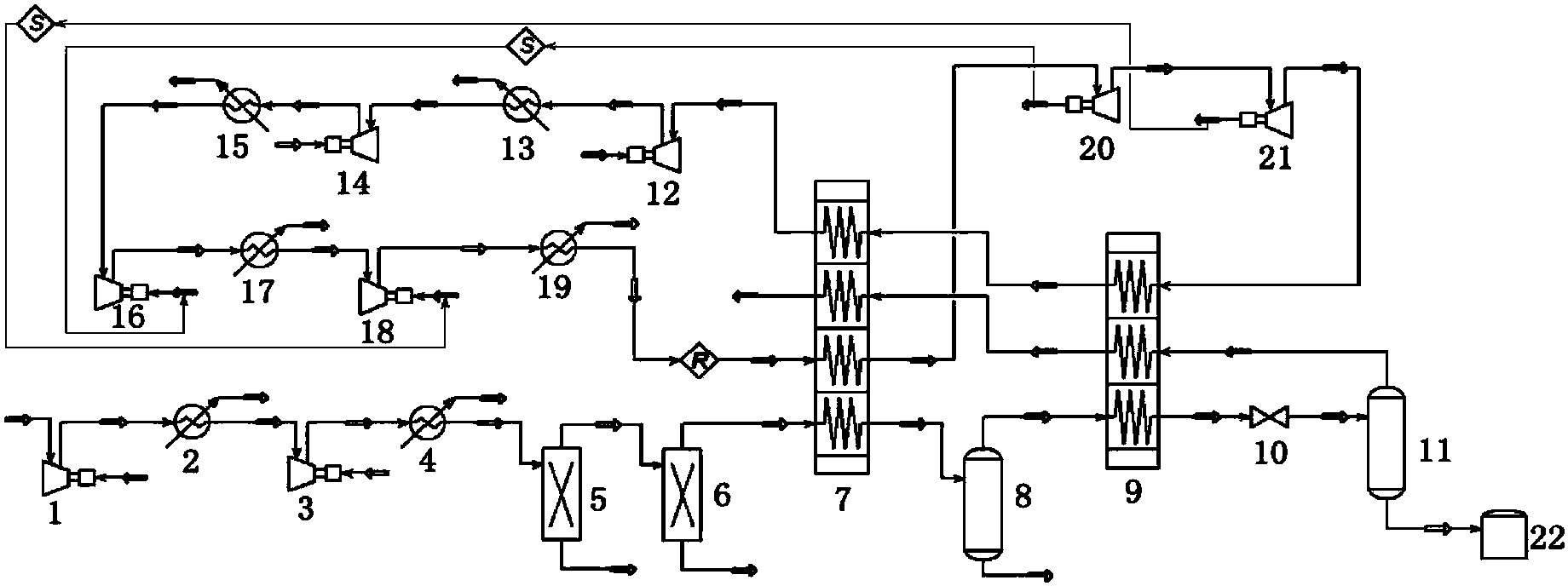 Miniature skid type nitrogen expansion natural gas liquefaction system and method thereof