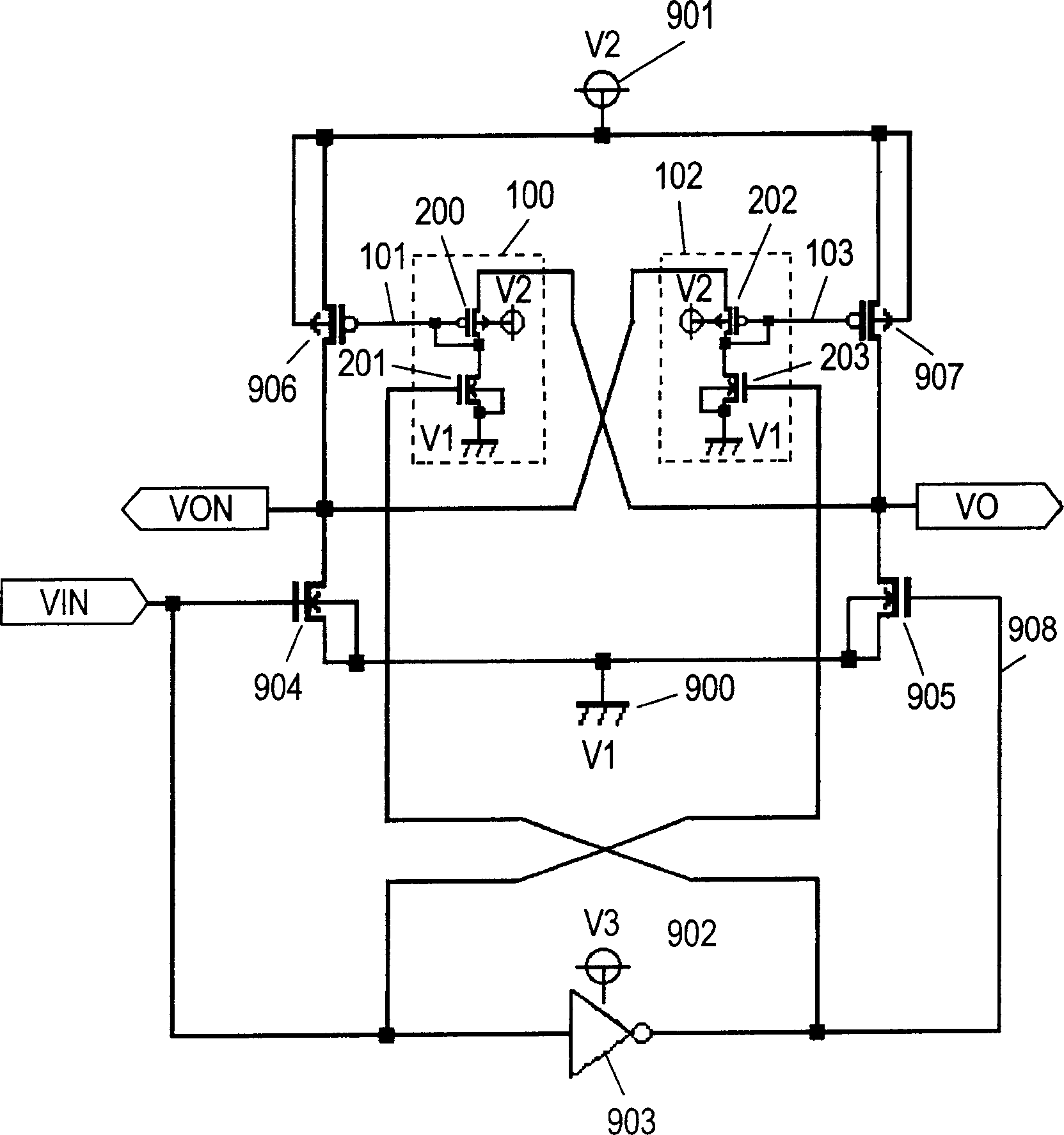 Level chagning circuit