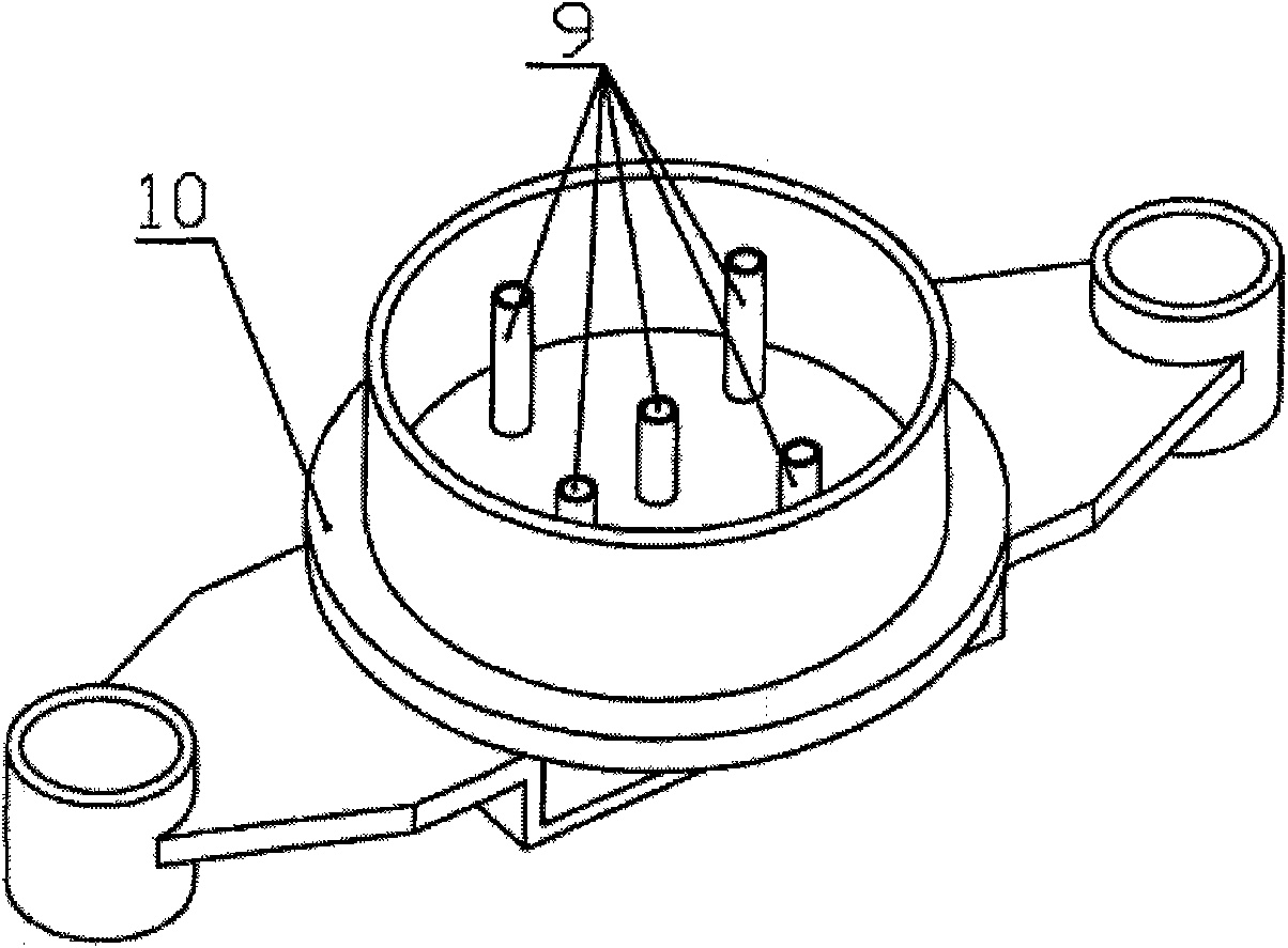 Multi-nozzle airspray ball-service device for volleyball smashing training device