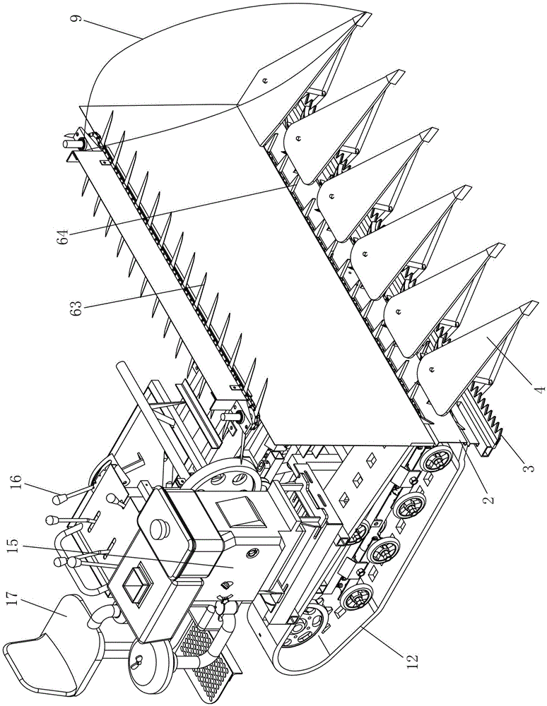 Small tracked rape windrower