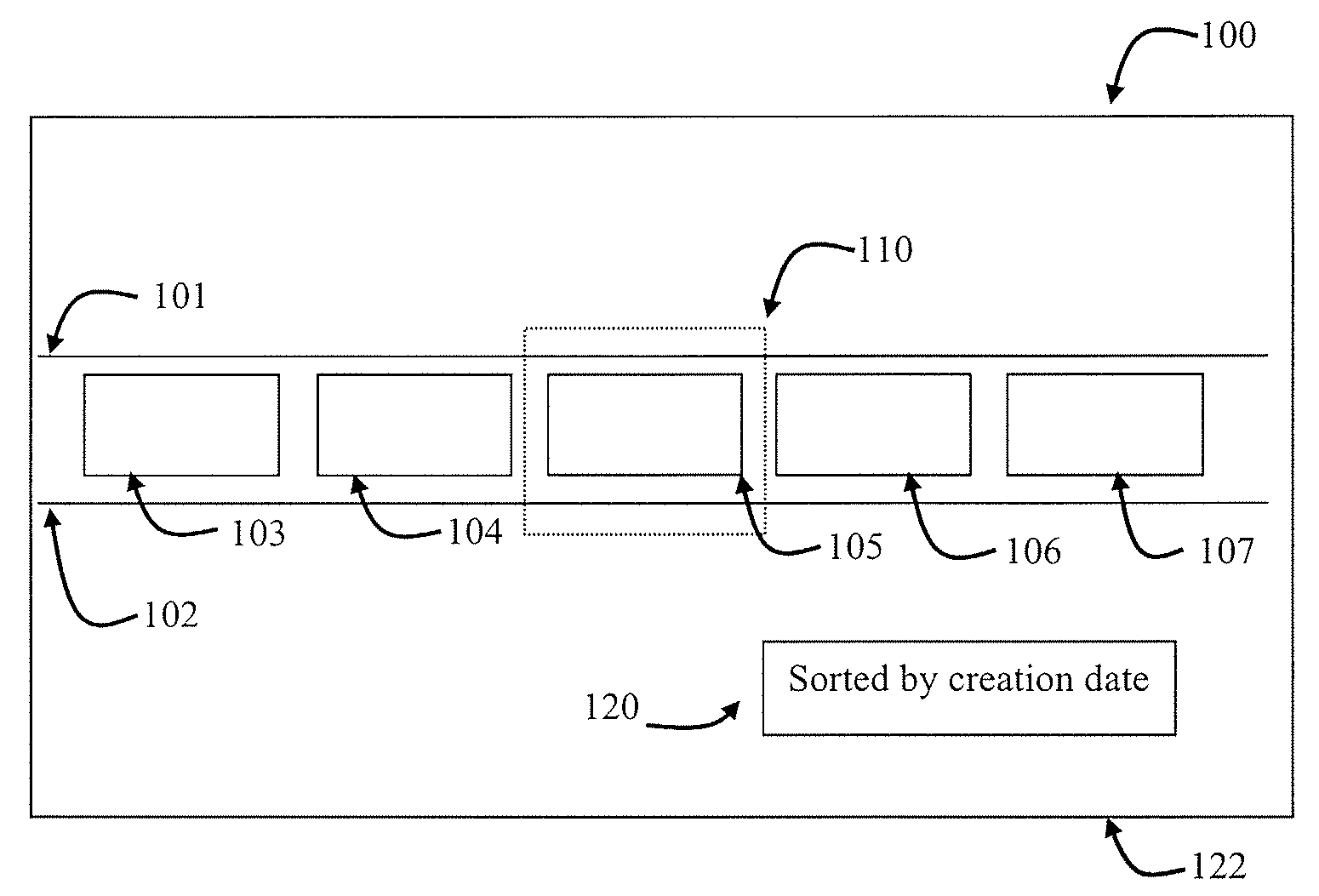 Method for navigating large image sets using sort orders