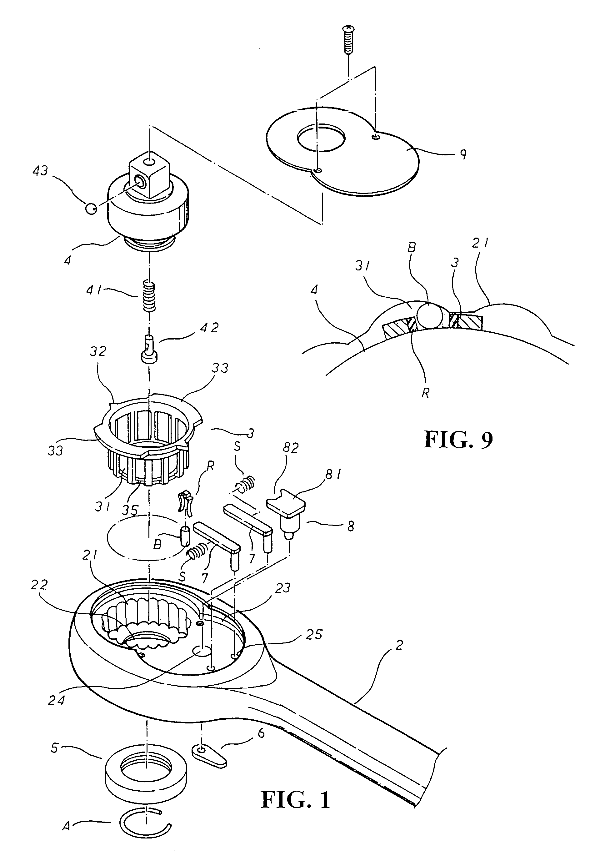 Control mechanism for a socket wrench