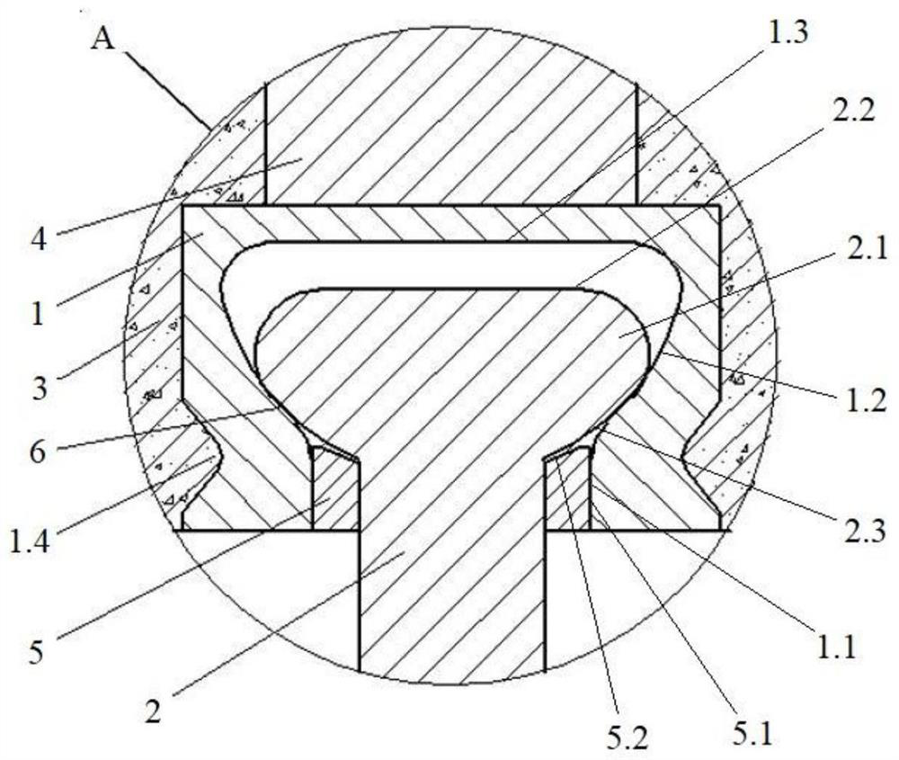 Self-adaptive embedded channel of cylindrical surface in railway contact network tunnel